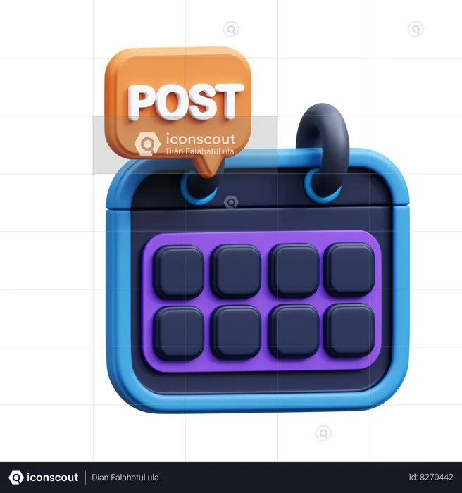 Content Schedule  3D Icon