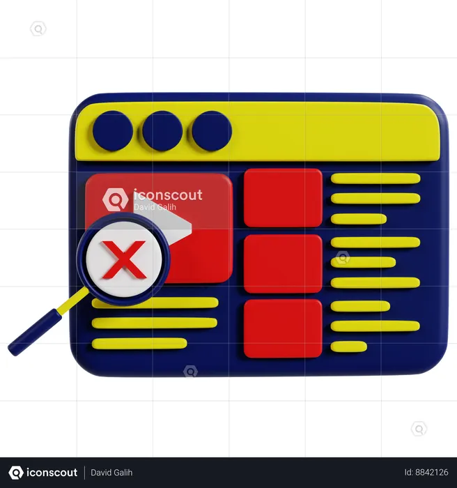 Content Unavailable Illustration  3D Icon