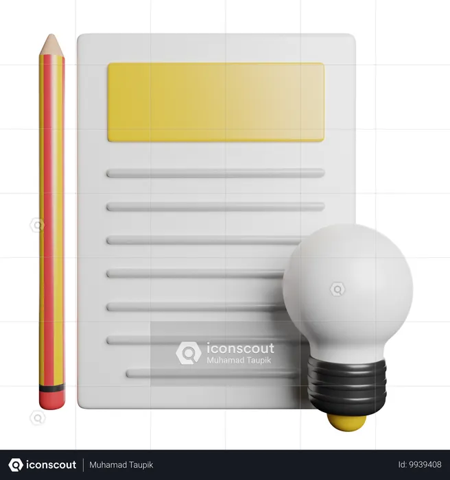 Content writing  3D Icon