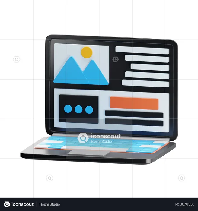 Contenu du site Web  3D Icon