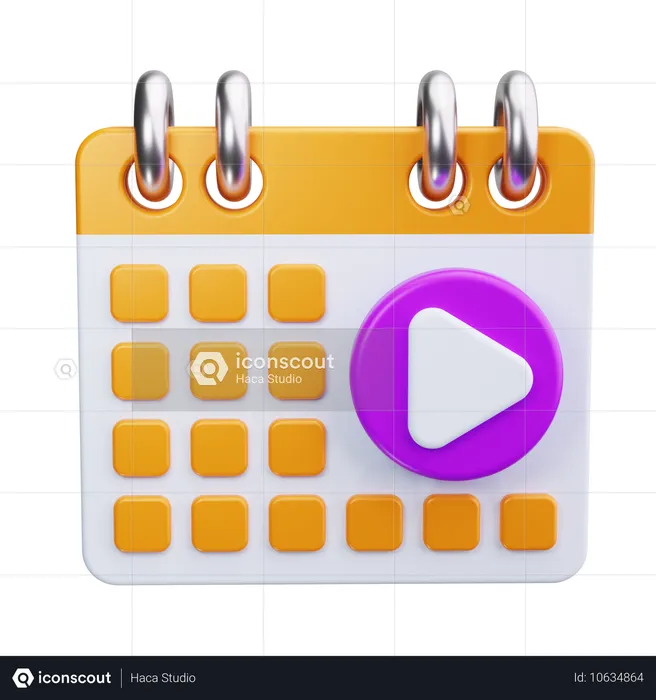 Calendário de conteúdo  3D Icon