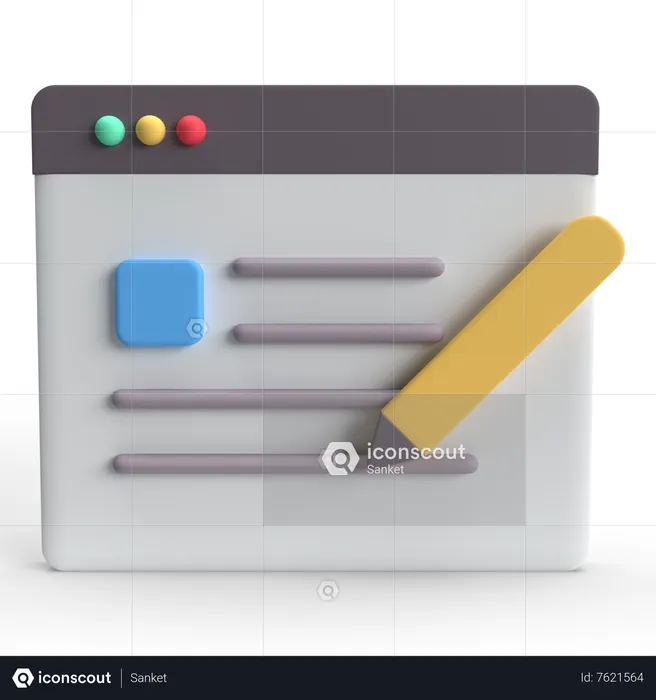 Conteúdo do site  3D Icon