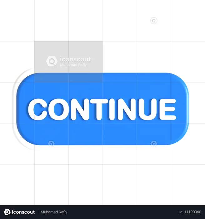 Continue Button  3D Icon