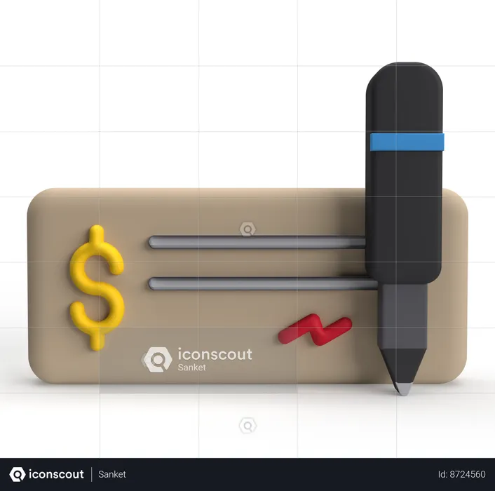 Contracheque  3D Icon