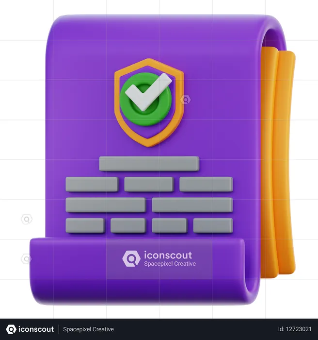 Contract Guarantee  3D Icon