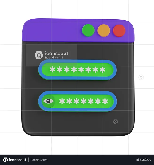 Contraseña de cuenta  3D Icon