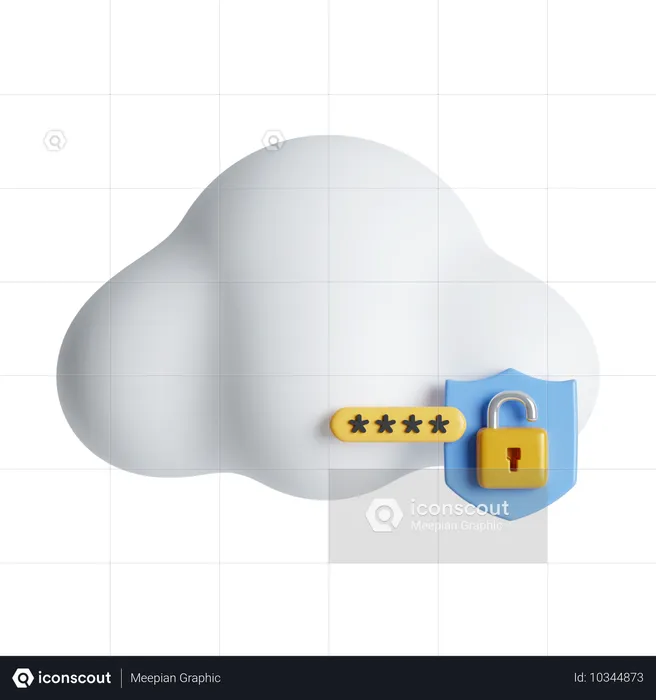 Contraseña de la nube  3D Icon