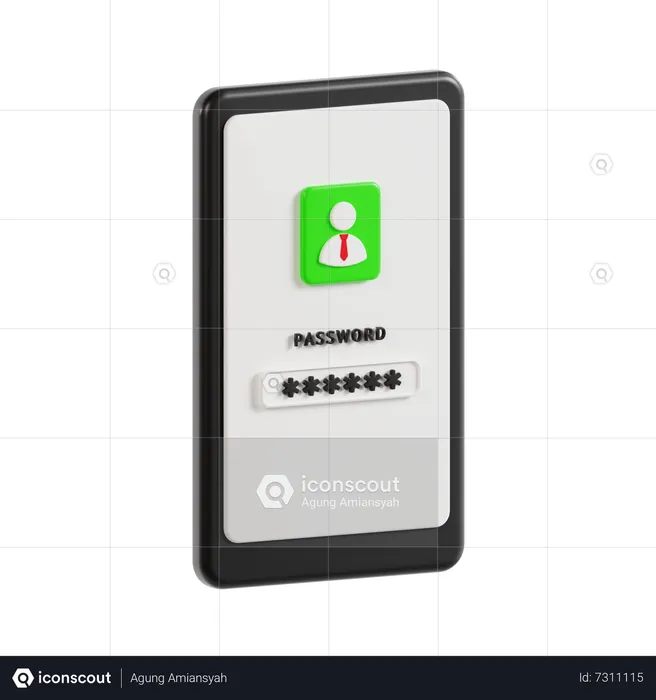 Contraseña del teléfono  3D Icon