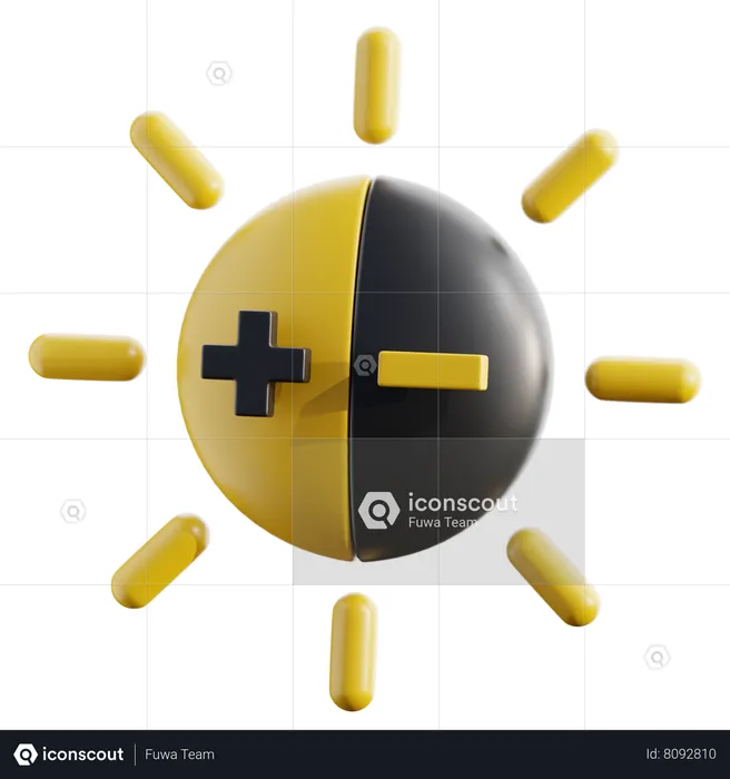 Contrast  3D Icon