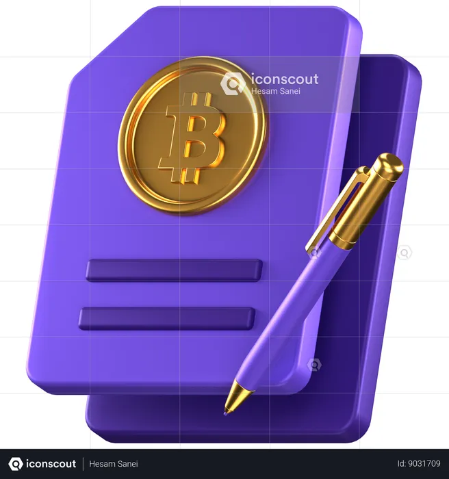 Contrato btc  3D Icon