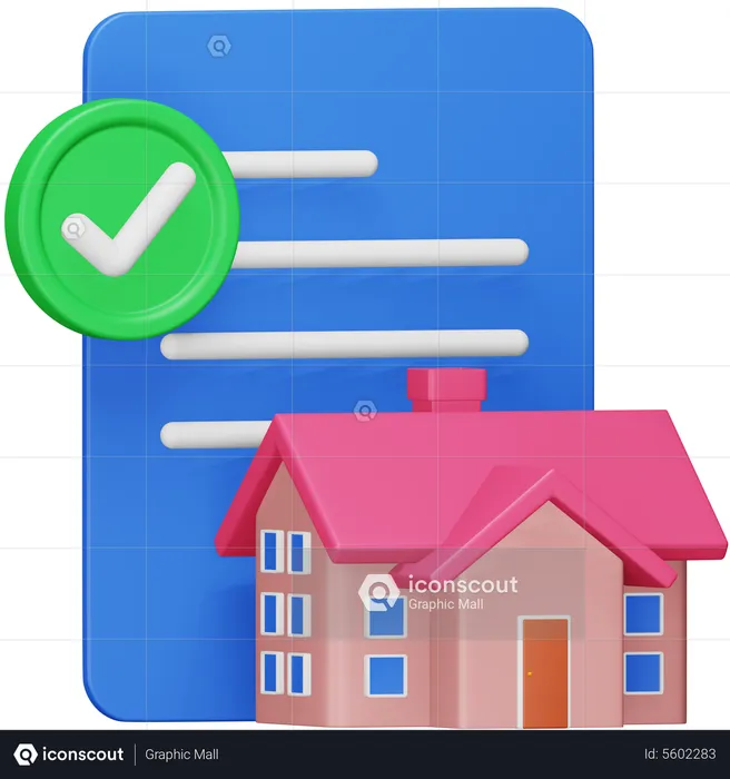 Contrato de casa  3D Icon