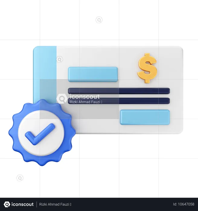 Pago del contrato  3D Icon