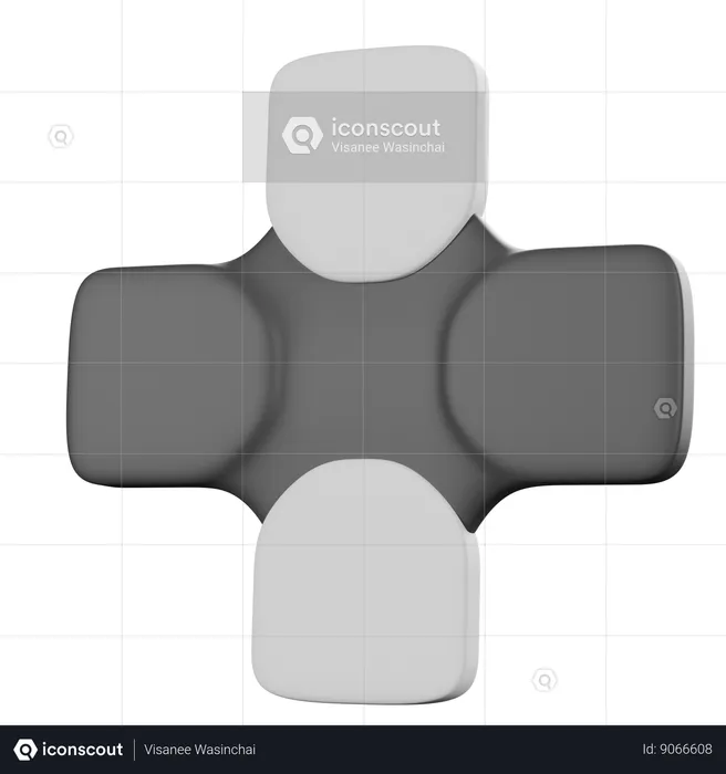 Controlador d pad pressionando os botões para cima e para baixo  3D Icon