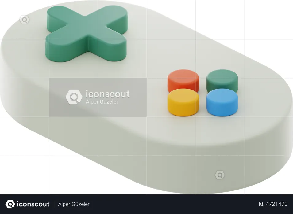 Control de juego  3D Illustration