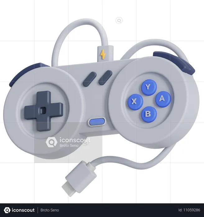 Controlador de juego retro  3D Icon