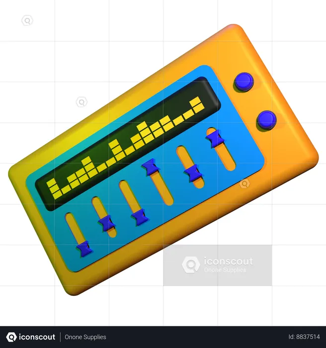 Controle de música  3D Icon