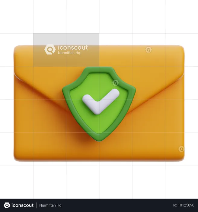 Vérification de sécurité des e-mails  3D Icon