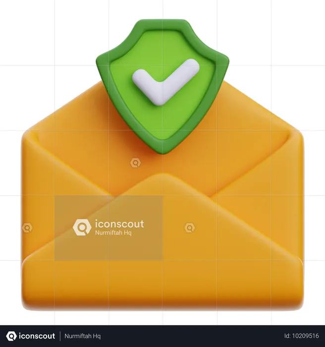 Vérification de sécurité des e-mails  3D Icon