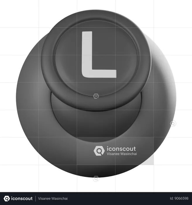 Controller Analog Left Stick Up  3D Icon