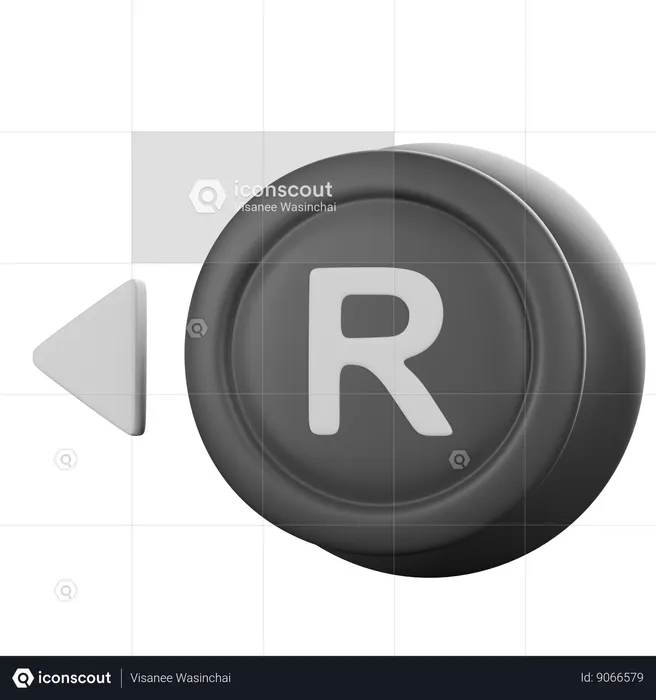 Controller Analog Right Stick To The Left  3D Icon