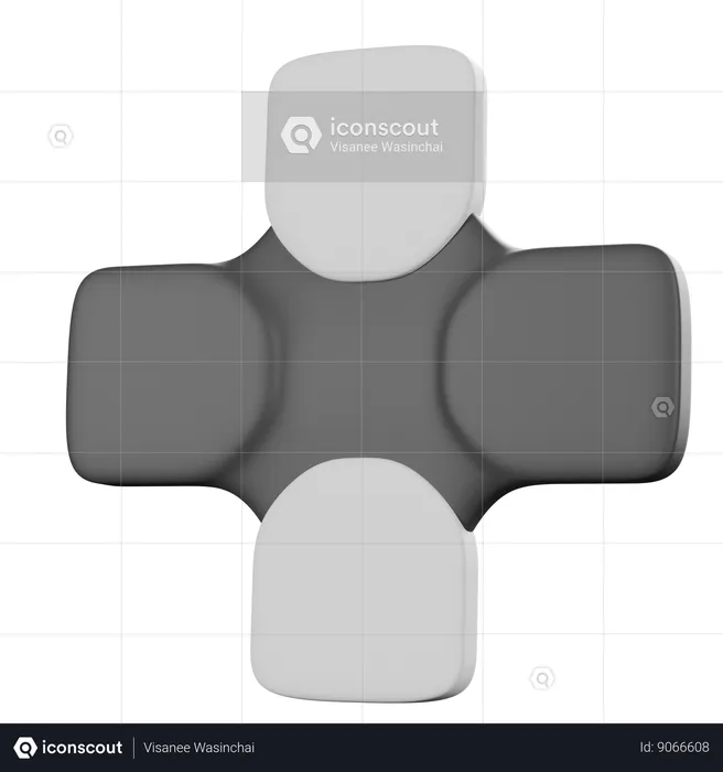 Controller D Pad Pressing Up And Down Buttons  3D Icon