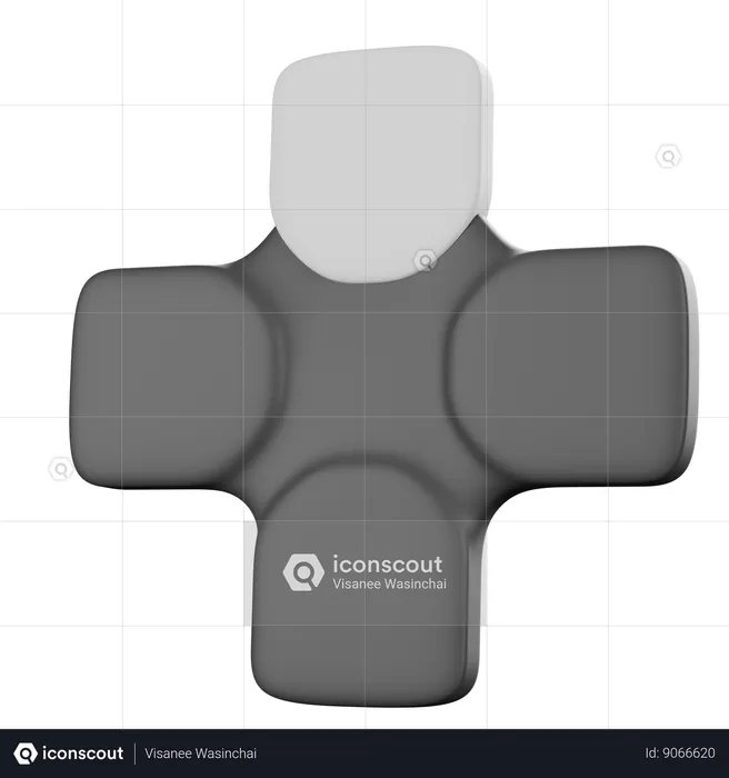 Controller D Pad Pressing Up Button  3D Icon
