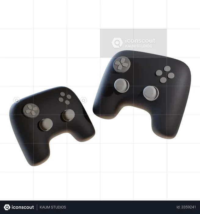 Controllers  3D Illustration