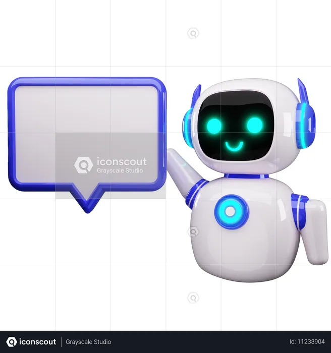 Conversa de robô  3D Icon