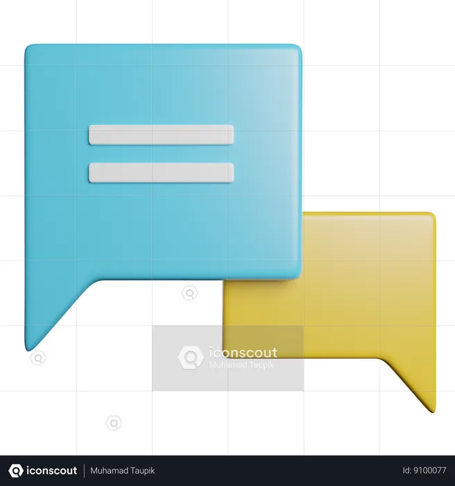 Conversación  3D Icon