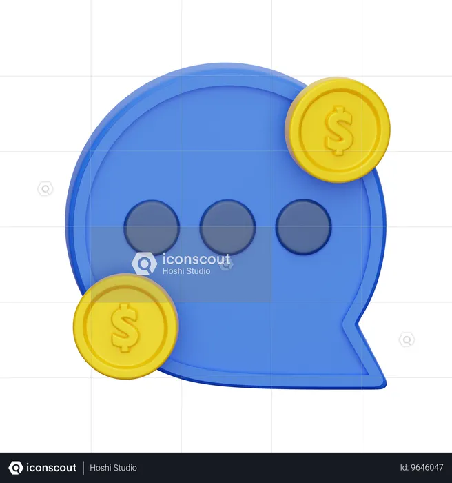 Conversación de pago  3D Icon