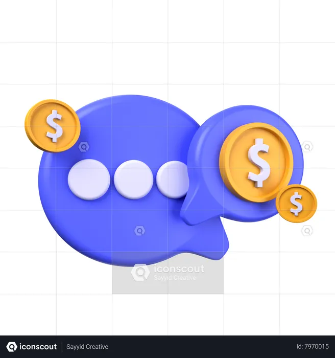 Conversación de pago  3D Icon