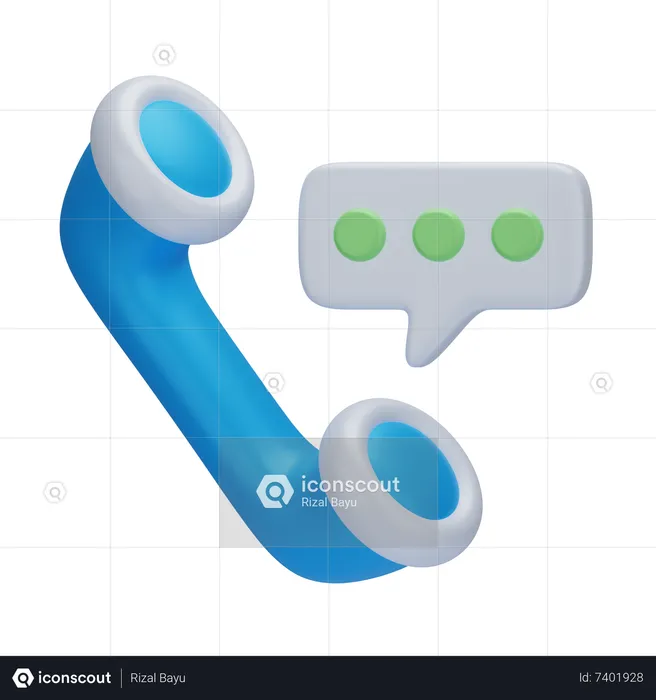 Conversation téléphonique  3D Icon