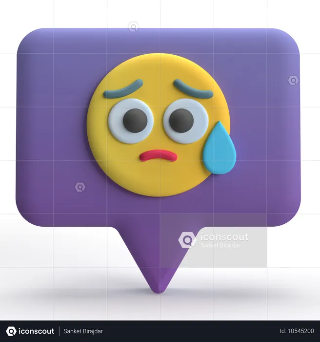 Conversation triste  3D Icon