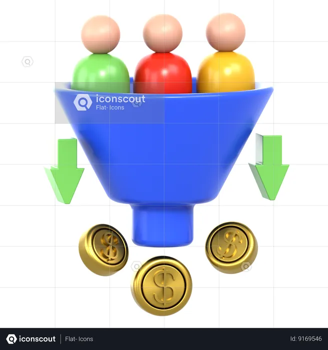 Conversion Rate  3D Icon