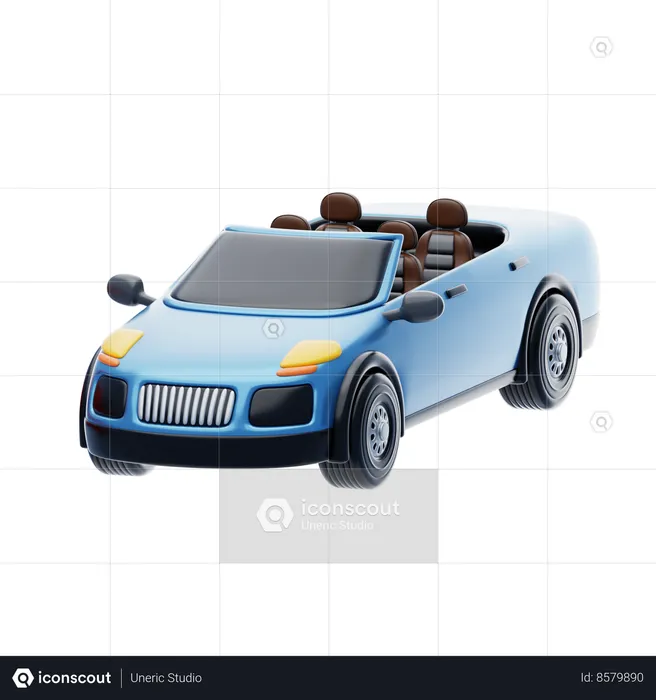 Convertible  3D Icon