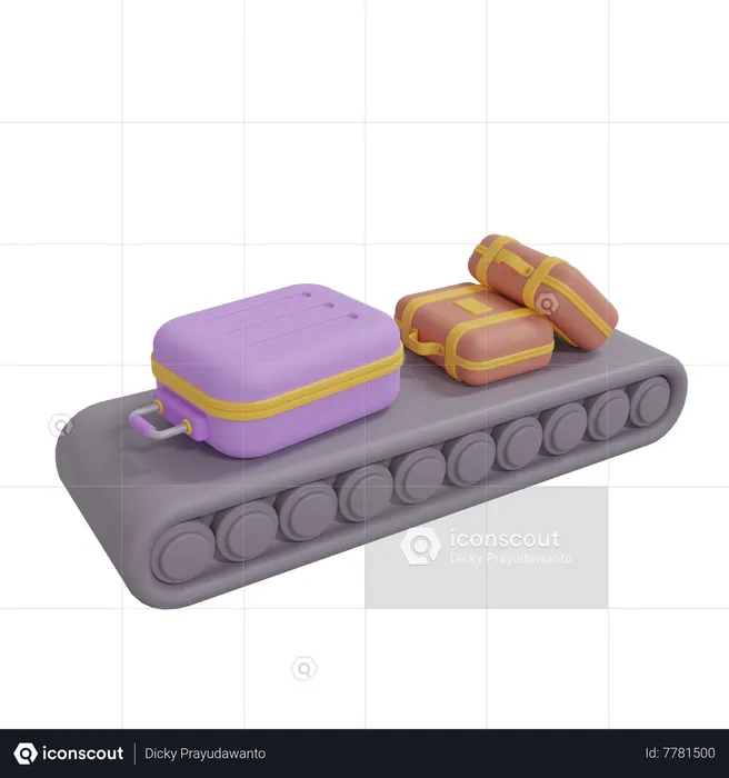 Conveyor Baggage  3D Icon