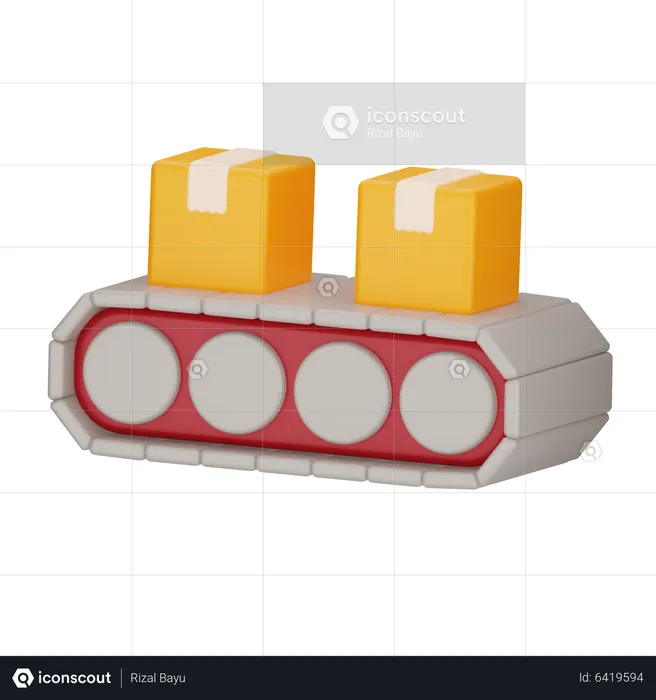 Conveyor Belt  3D Icon