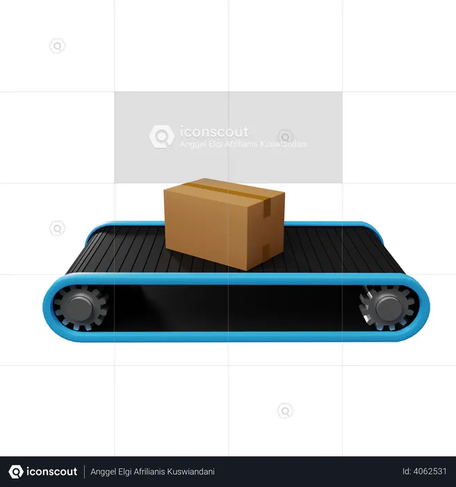 Conveyor belt  3D Illustration