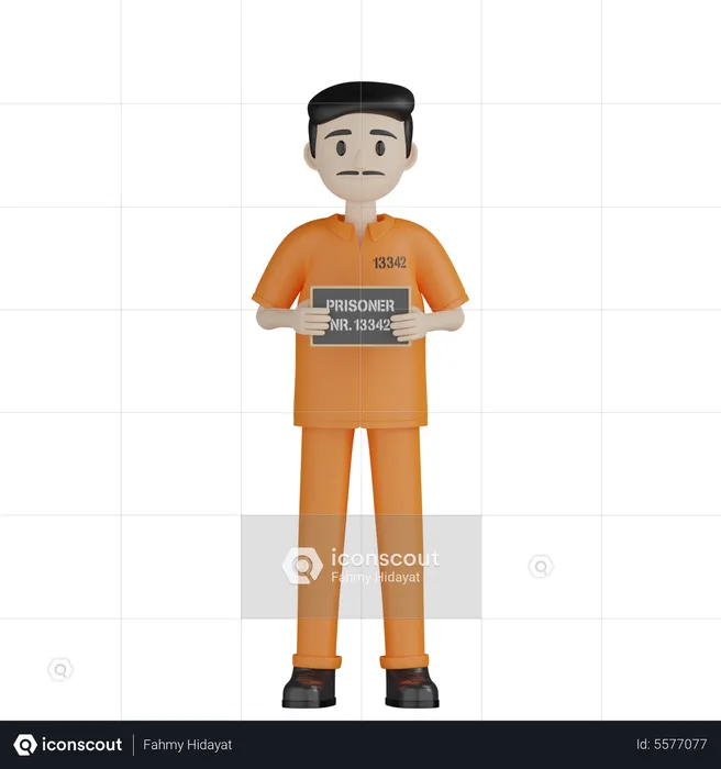 Convict Holding Prison Board  3D Illustration
