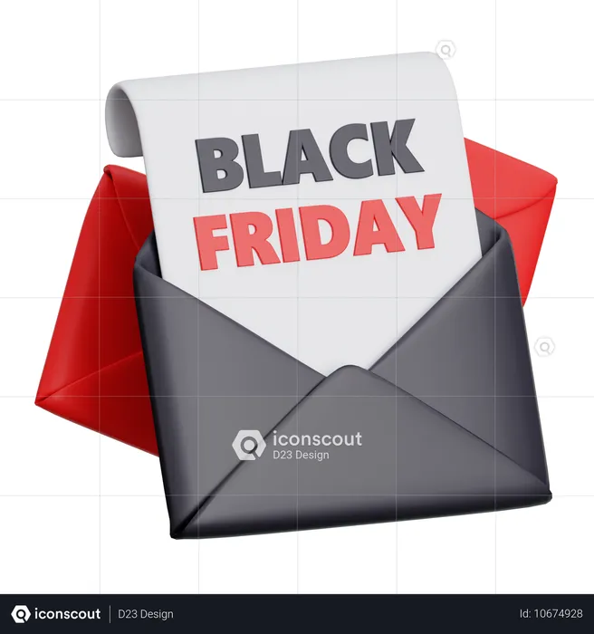 Convite para black friday  3D Icon