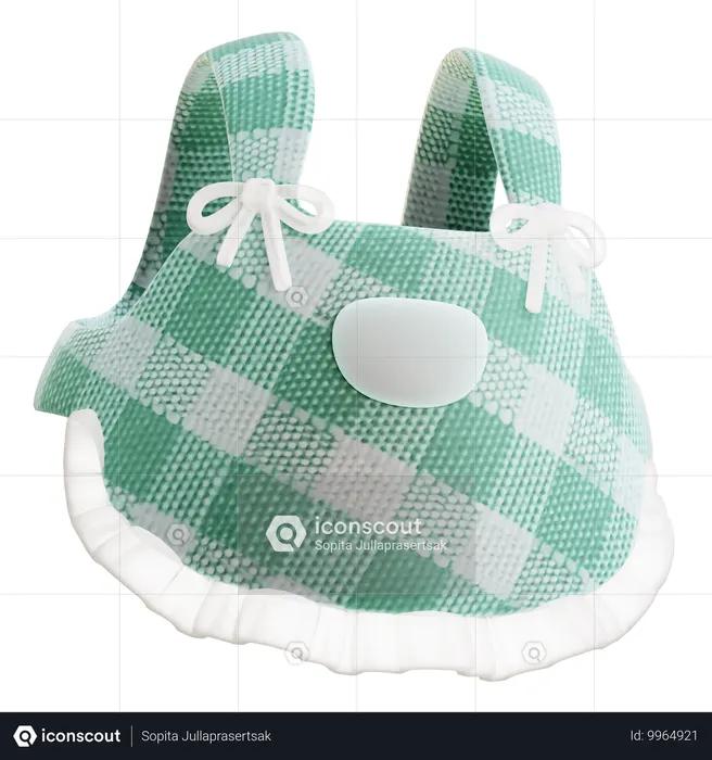 요리 앞치마  3D Icon