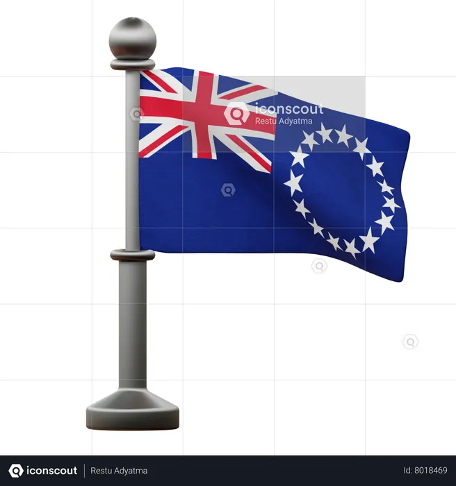 Cook Island Flag Flag 3D Icon