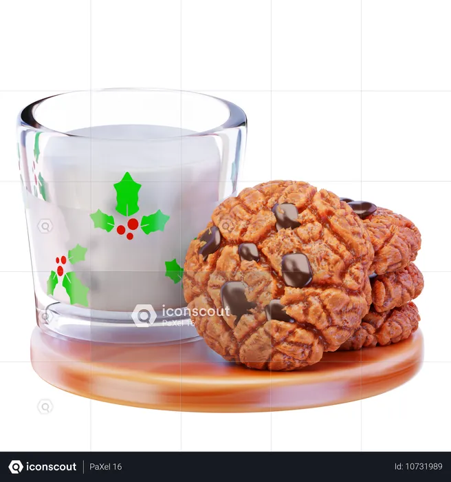 Cookies And Milk  3D Icon