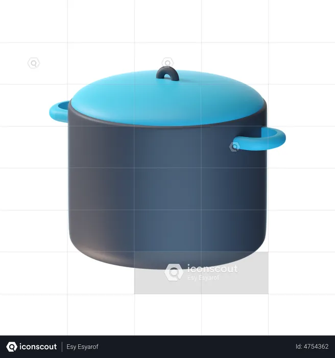 ArtStation - Portable Food Warmer Crockpot Blue 3D model