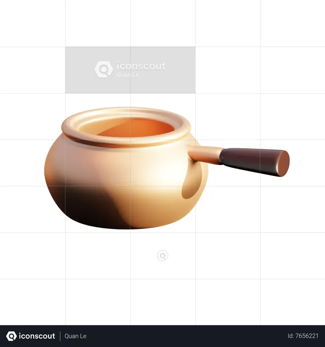 調理鍋  3D Icon
