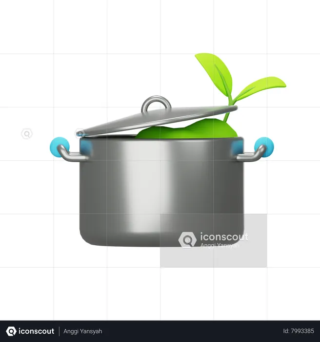 Cooking Vegan Food  3D Icon