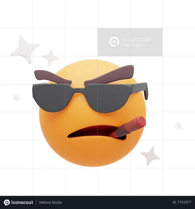 Cool Emoji Logo 3D Icon