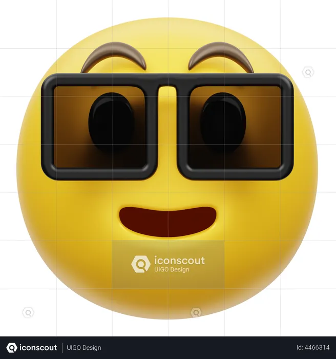 Cool Face Emoji 3D Illustration