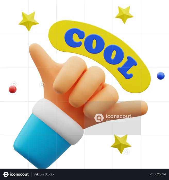 Cool Hand Gesture  3D Icon