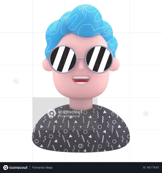 Homme cool  3D Icon